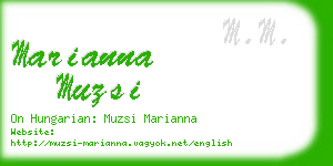 marianna muzsi business card